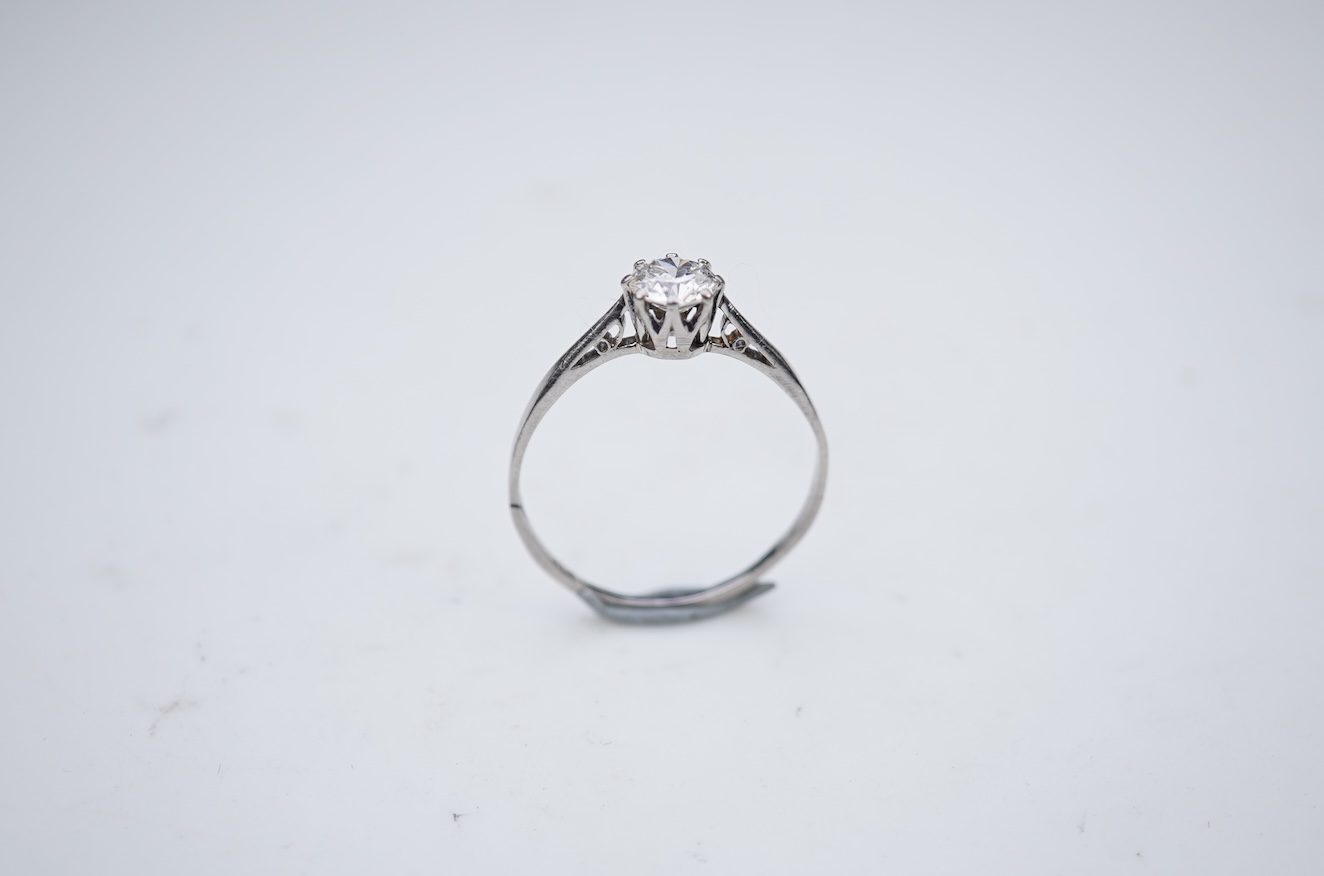 A diamond solitaire ring, early 20th century